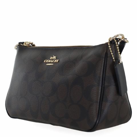 Sell Coach Signature Top Handle Pouch Dark Brown HuntStreet